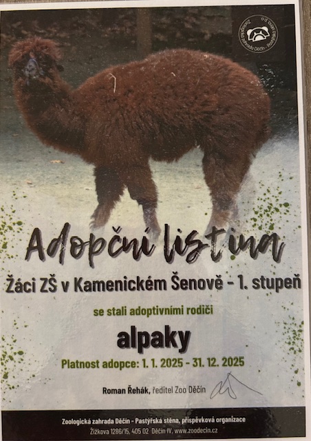 Adopce zvířátka ze zoo v Děčíně